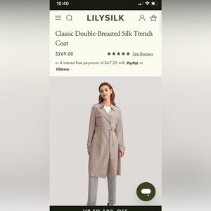 Silk trench
